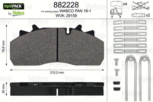 Valeo 882228 - Jarrupala, levyjarru inparts.fi