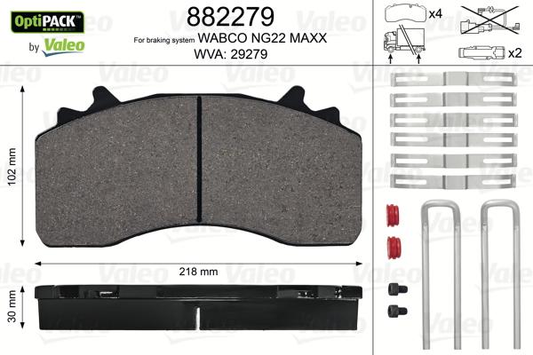 Valeo 882279 - Jarrupala, levyjarru inparts.fi