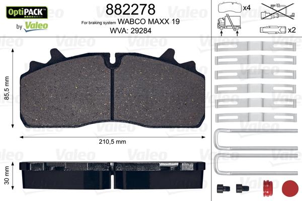 Valeo 882278 - Jarrupala, levyjarru inparts.fi