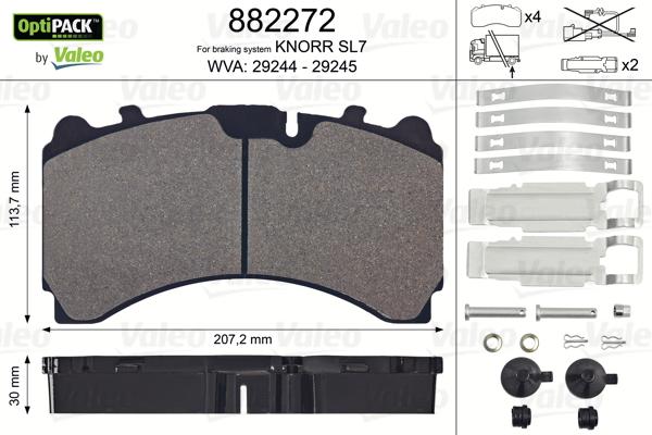 Valeo 882272 - Jarrupala, levyjarru inparts.fi