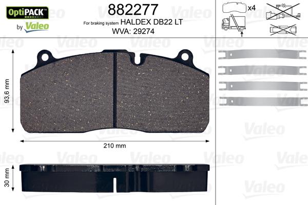 Valeo 882277 - Jarrupala, levyjarru inparts.fi