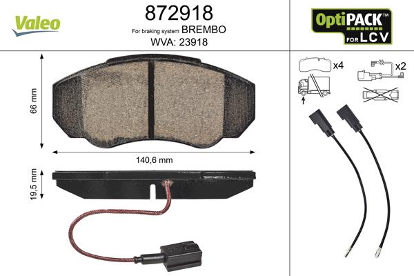 Valeo 872918 - Jarrupala, levyjarru inparts.fi