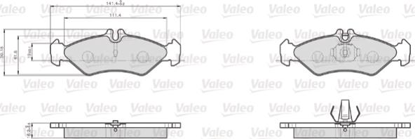 Valeo 872621 - Jarrupala, levyjarru inparts.fi