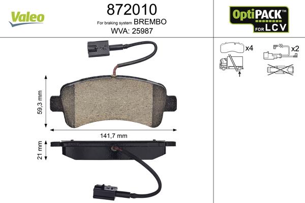 Valeo 872010 - Jarrupala, levyjarru inparts.fi