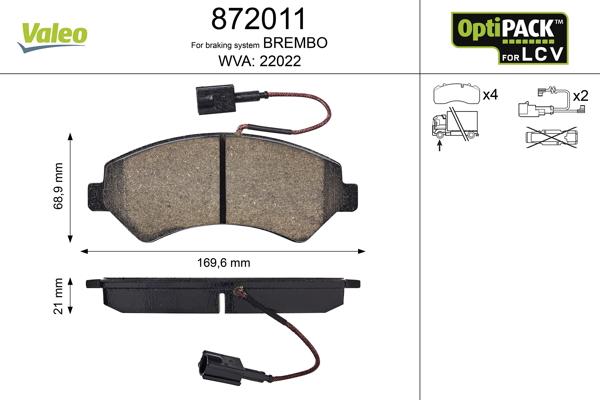 Valeo 872011 - Jarrupala, levyjarru inparts.fi