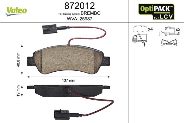 Valeo 872012 - Jarrupala, levyjarru inparts.fi