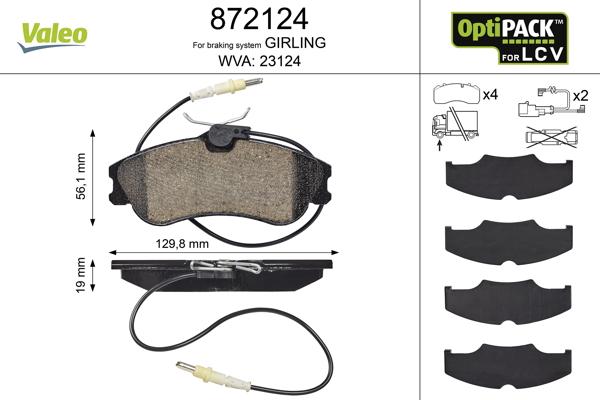 Valeo 872124 - Jarrupala, levyjarru inparts.fi