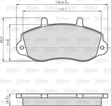 Valeo 872302 - Jarrupala, levyjarru inparts.fi