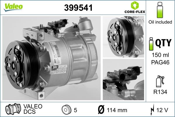 Valeo 399541 - Kompressori, ilmastointilaite inparts.fi