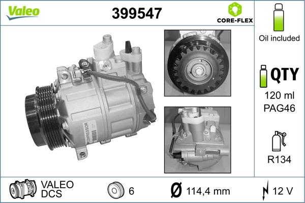 Valeo 399547 - Kompressori, ilmastointilaite inparts.fi