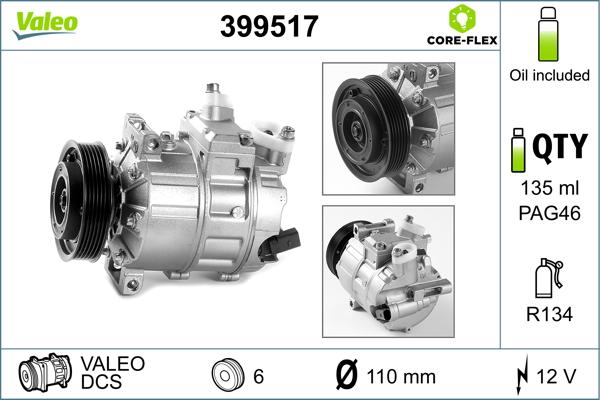 Valeo 399517 - Kompressori, ilmastointilaite inparts.fi