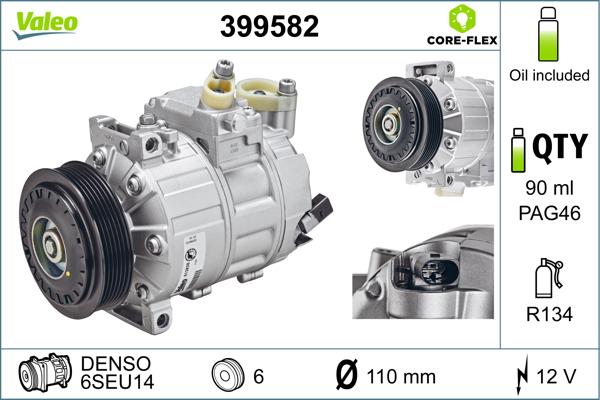Valeo 399582 - Kompressori, ilmastointilaite inparts.fi