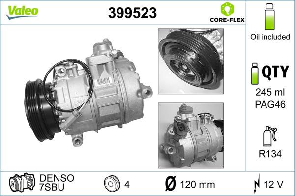 Valeo 399523 - Kompressori, ilmastointilaite inparts.fi