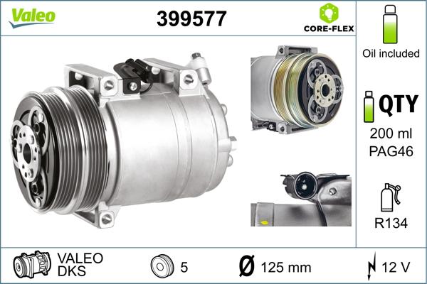 Valeo 399577 - Kompressori, ilmastointilaite inparts.fi