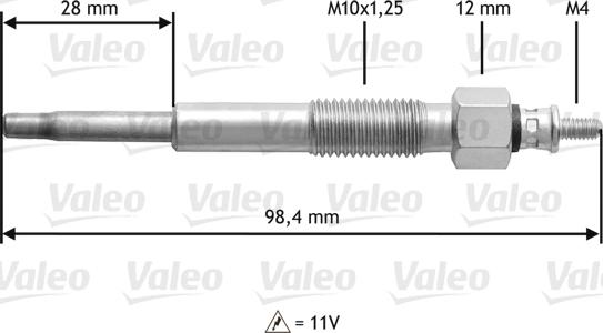 Valeo 345155 - Hehkutulppa inparts.fi