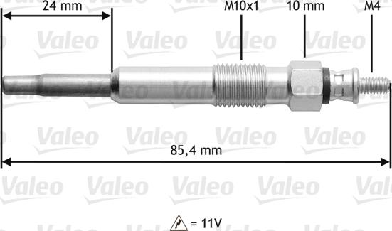 Valeo 345105 - Hehkutulppa inparts.fi