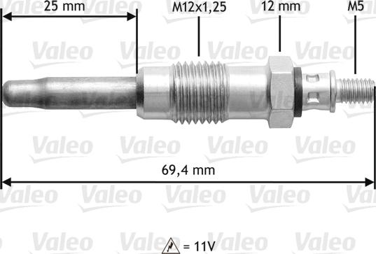 Valeo 345107 - Hehkutulppa inparts.fi