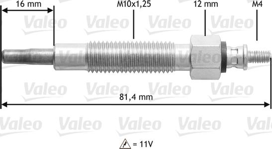 Valeo 345 186 - Hehkutulppa inparts.fi