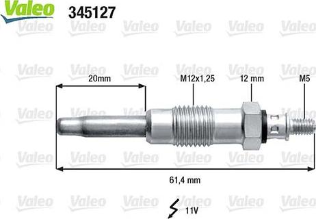 Valeo 345127 - Hehkutulppa inparts.fi