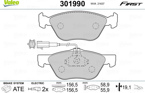 Valeo 301990 - Jarrupala, levyjarru inparts.fi