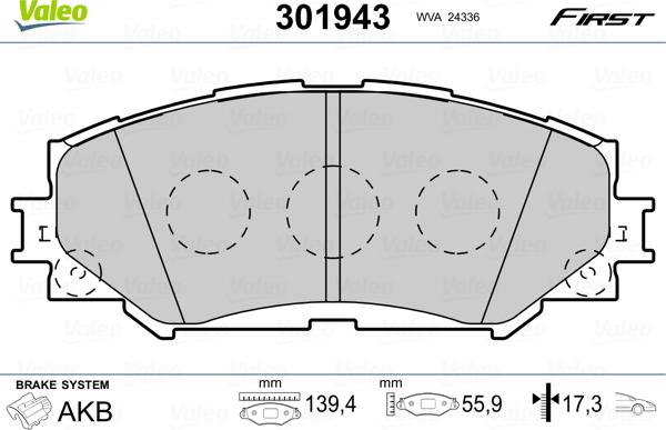 Valeo 301943 - Jarrupala, levyjarru inparts.fi