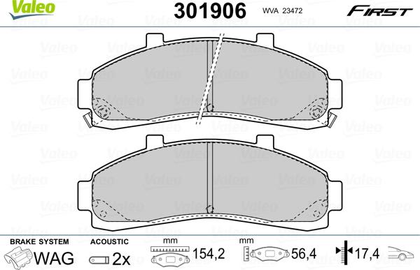 Valeo 301906 - Jarrupala, levyjarru inparts.fi