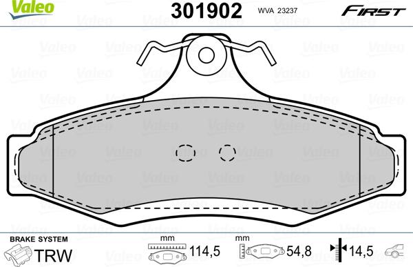 Valeo 301902 - Jarrupala, levyjarru inparts.fi