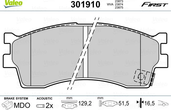 Valeo 301910 - Jarrupala, levyjarru inparts.fi