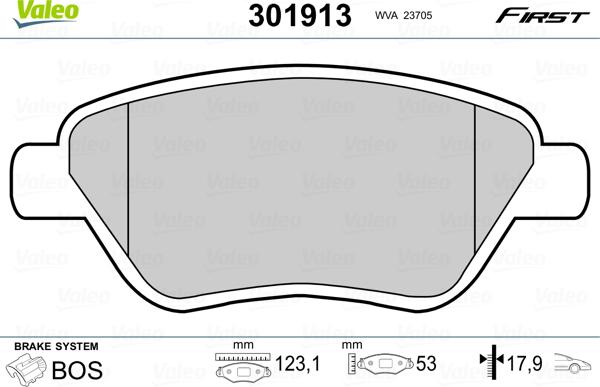 Valeo 301913 - Jarrupala, levyjarru inparts.fi