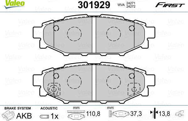 Valeo 301929 - Jarrupala, levyjarru inparts.fi