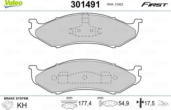 Valeo 301491 - Jarrupala, levyjarru inparts.fi