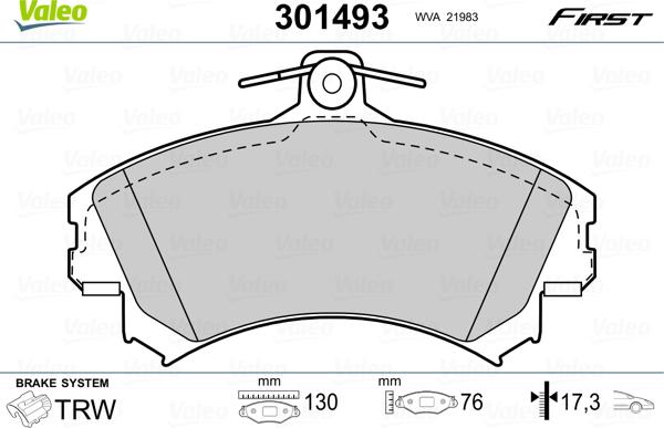 Valeo 301493 - Jarrupala, levyjarru inparts.fi