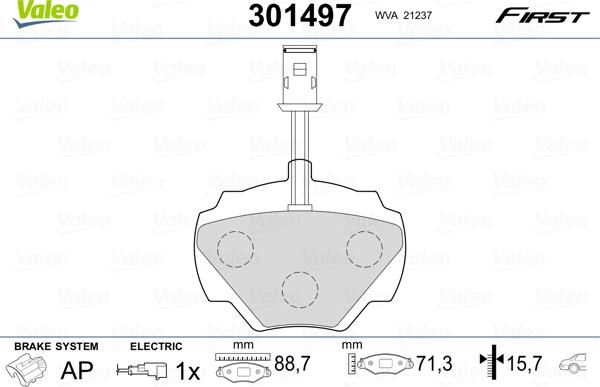 Valeo 301497 - Jarrupala, levyjarru inparts.fi