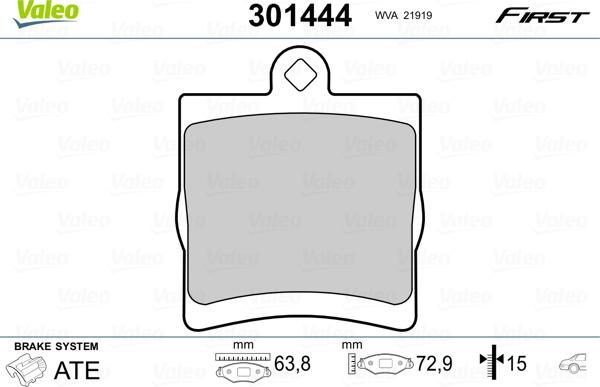 Valeo 301444 - Jarrupala, levyjarru inparts.fi