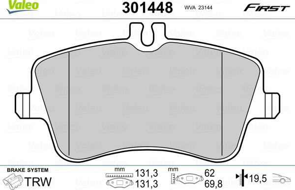 Valeo 301448 - Jarrupala, levyjarru inparts.fi