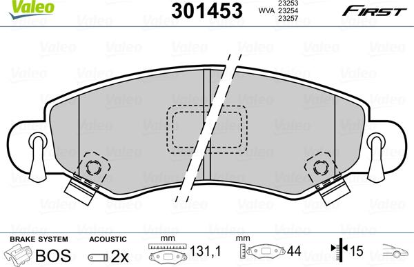 Valeo 301453 - Jarrupala, levyjarru inparts.fi