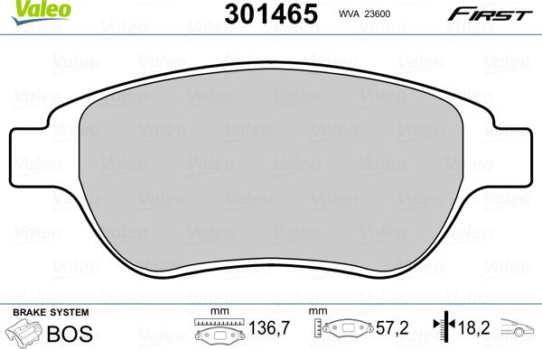 Valeo 301465 - Jarrupala, levyjarru inparts.fi