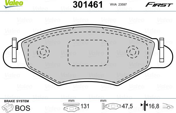 Valeo 301461 - Jarrupala, levyjarru inparts.fi