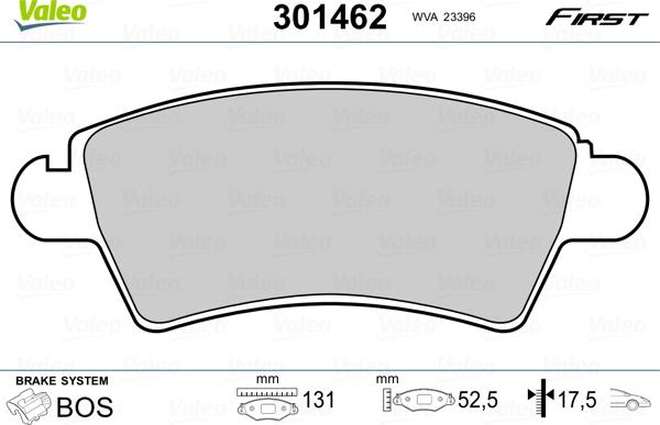 Valeo 301462 - Jarrupala, levyjarru inparts.fi