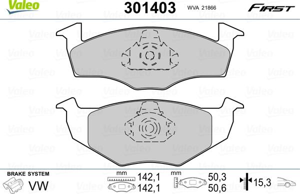 Valeo 301403 - Jarrupala, levyjarru inparts.fi