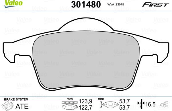 Valeo 301480 - Jarrupala, levyjarru inparts.fi