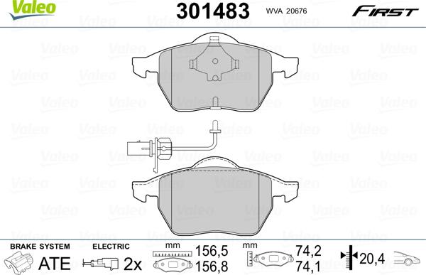 Valeo 301483 - Jarrupala, levyjarru inparts.fi