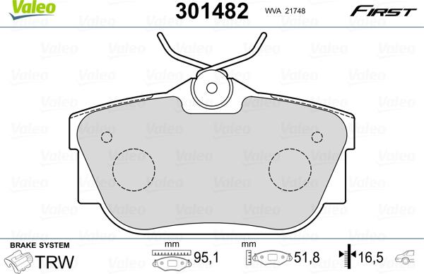 Valeo 301482 - Jarrupala, levyjarru inparts.fi