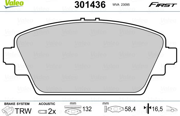 Valeo 301436 - Jarrupala, levyjarru inparts.fi