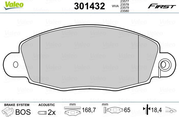 Valeo 301432 - Jarrupala, levyjarru inparts.fi