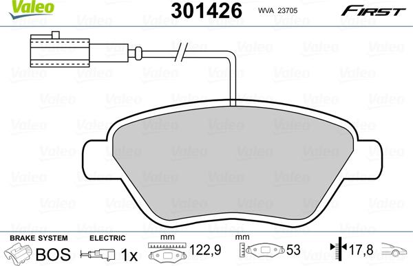 Valeo 301426 - Jarrupala, levyjarru inparts.fi