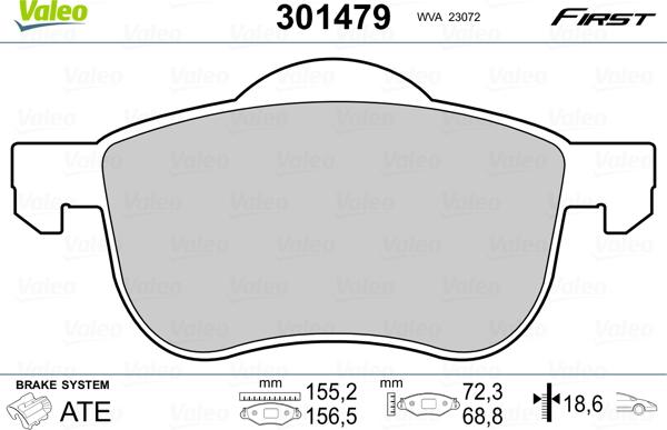 Valeo 301479 - Jarrupala, levyjarru inparts.fi