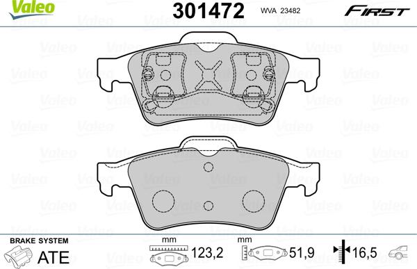 Valeo 301472 - Jarrupala, levyjarru inparts.fi