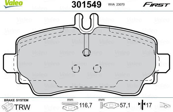 Valeo 301549 - Jarrupala, levyjarru inparts.fi