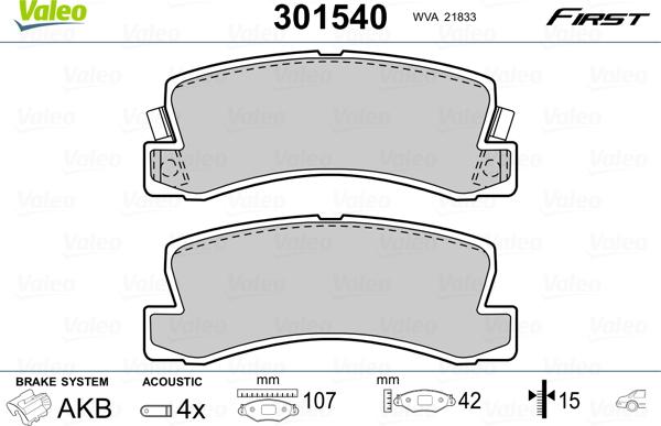 Valeo 301540 - Jarrupala, levyjarru inparts.fi